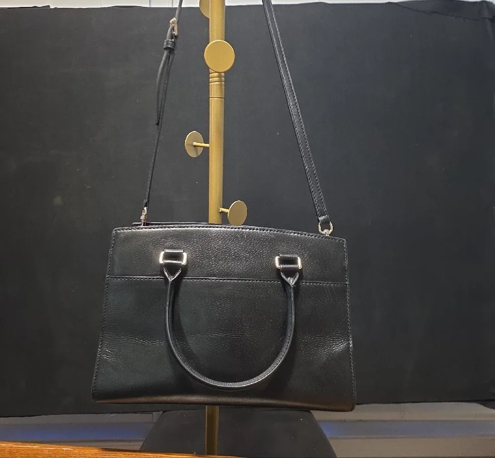 Kate Spade Black Leather Satchel Bag
